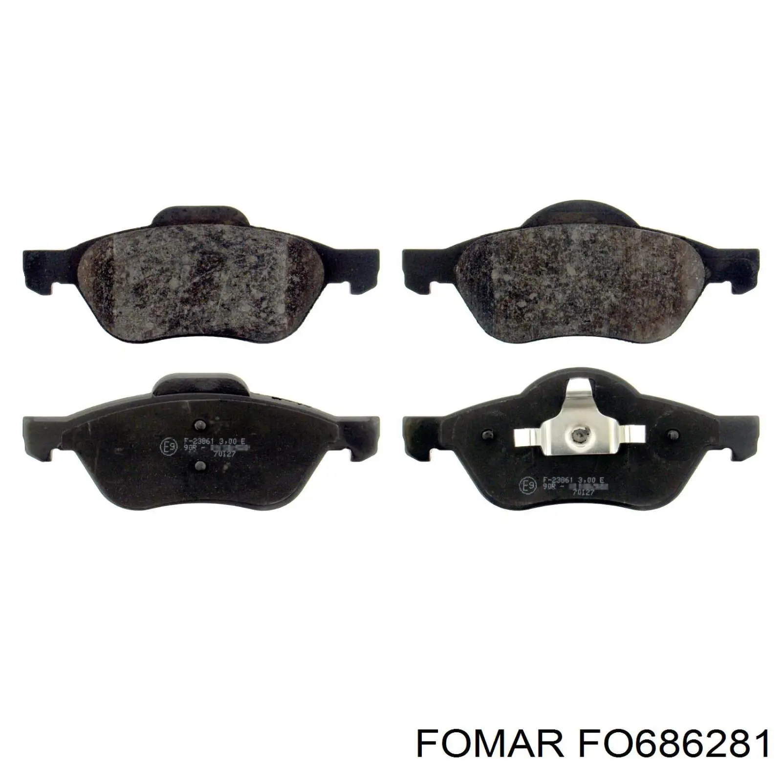 FO 686281 Fomar Roulunds sapatas do freio dianteiras de disco