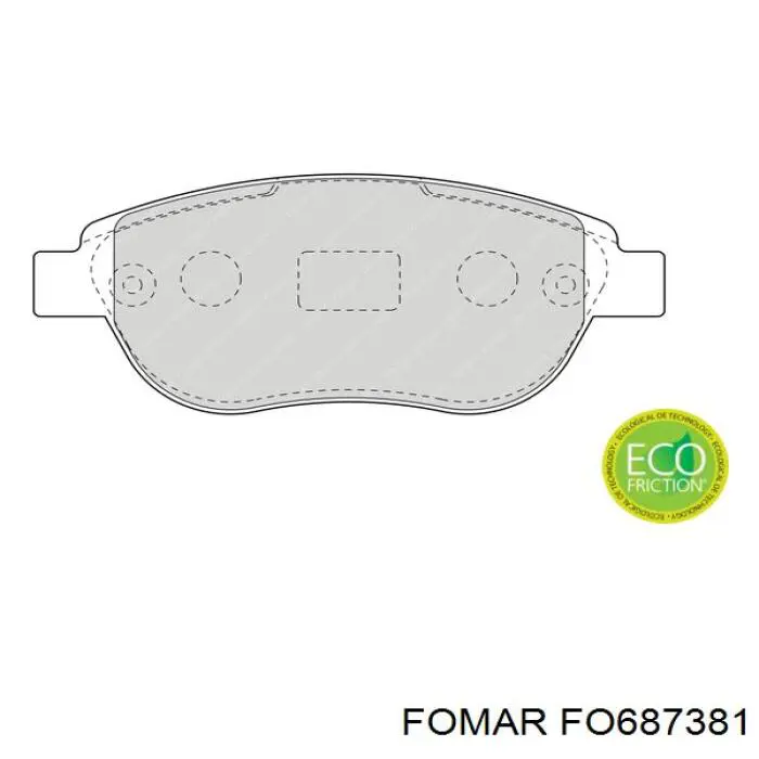 Передние тормозные колодки FO687381 Fomar Roulunds