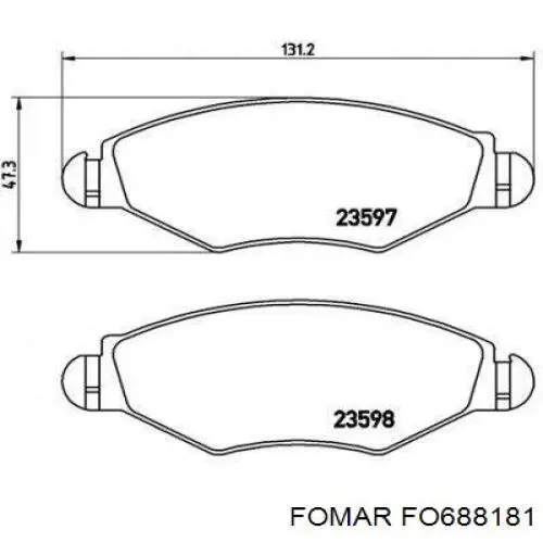 Колодки Fomar Roulunds FO688181 цена, от 17.40 USD