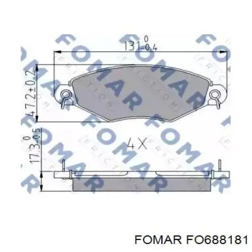 Купить 688181 Fomar Roulunds Колодки тормозные