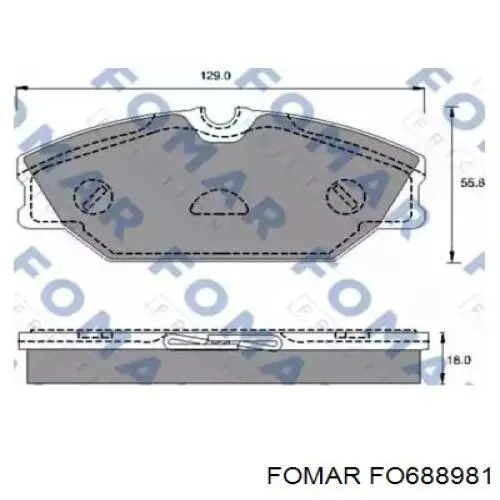 FO688981 Fomar Roulunds Колодки передние