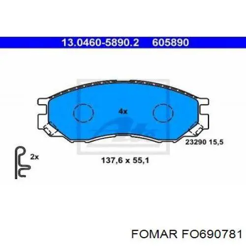 Купить 301522 VALEO Колодки тормозные