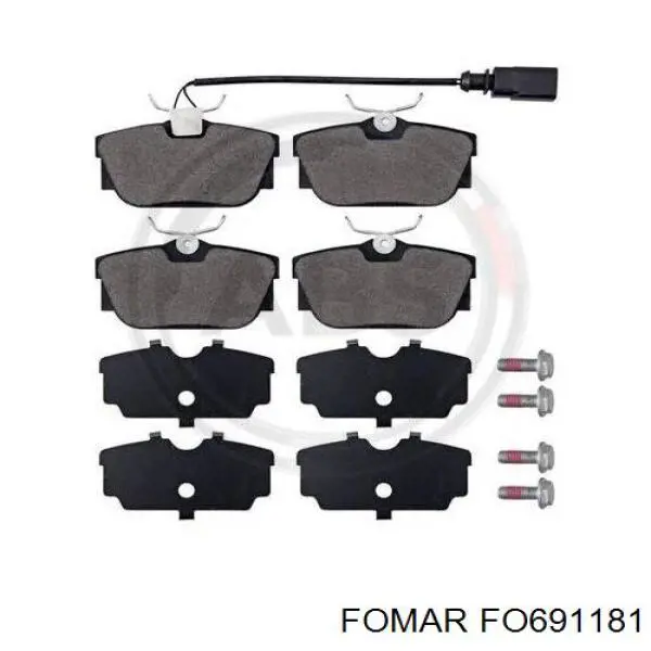 Задние тормозные колодки FO691181 Fomar Roulunds