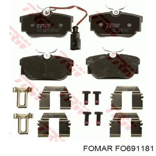 Колодки дисковые  Fomar Roulunds FO691181 цена, от 18.22 USD