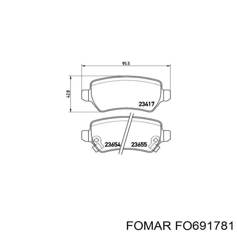 Задние дисковые колодки Fomar Roulunds FO691781