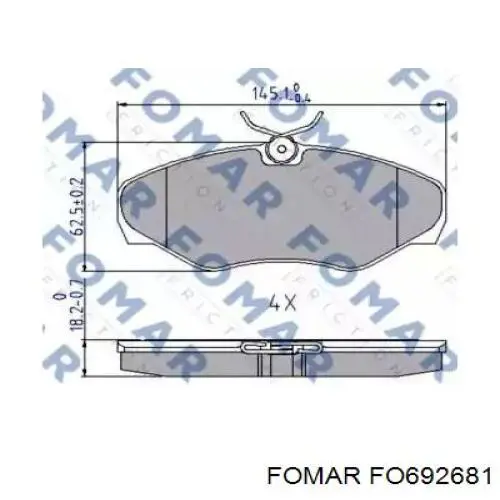 Колодки Fomar Roulunds FO692681 цена, от 26.79 USD