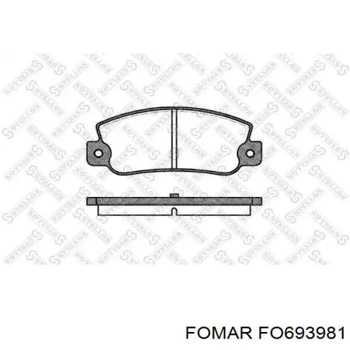 FO693981 Fomar Roulunds Колодки тормозные дисковые комплект