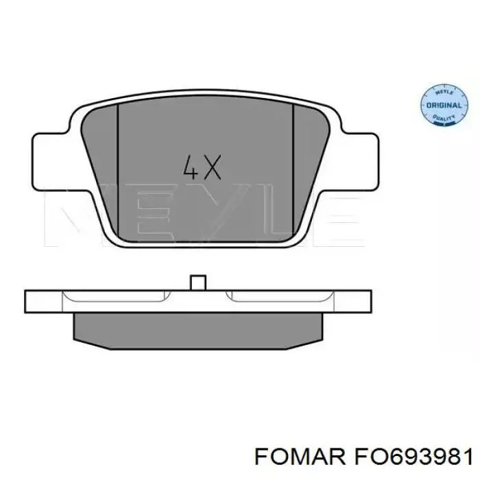 Колодки дисковые  Fomar Roulunds FO693981 цена, от 16.84 USD