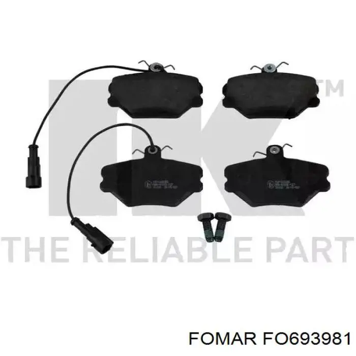 Купить FO693981 Fomar Roulunds Колодки тормозные задние, дисковые