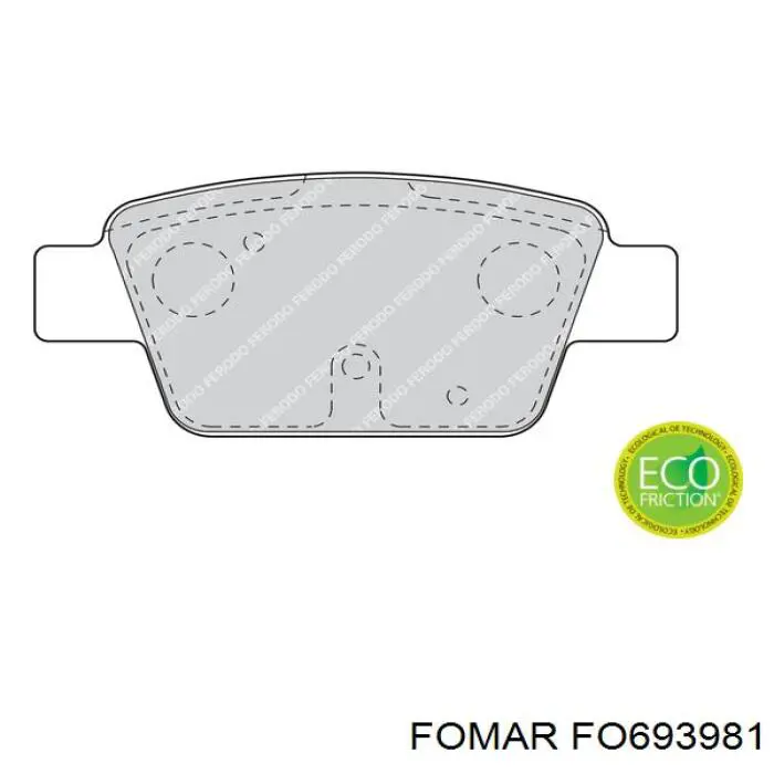 Колодки дисковые  Fomar Roulunds FO693981 цена, от 16.84 USD