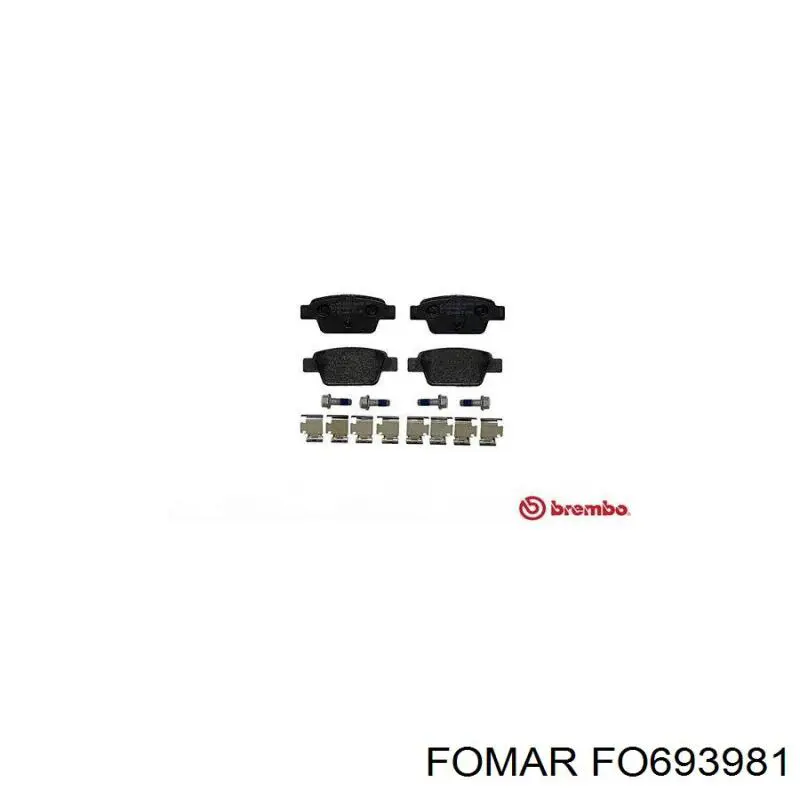 Задние тормозные колодки FO693981 Fomar Roulunds