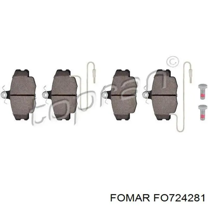 FO724281 Fomar Roulunds колодки тормозные передние дисковые