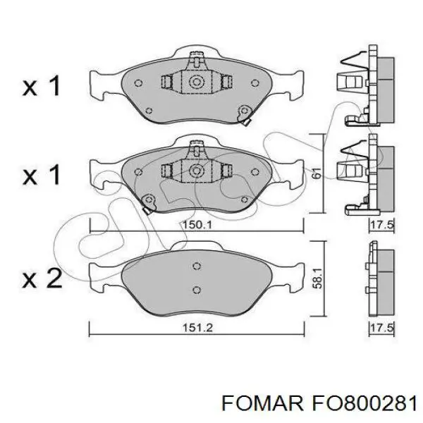 Тормозные колодки Samko 5SP1283