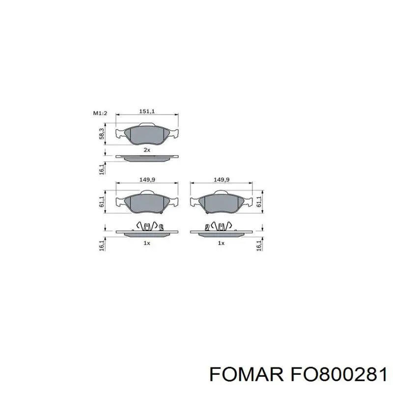 Тормозные колодки Toko cars T2115118