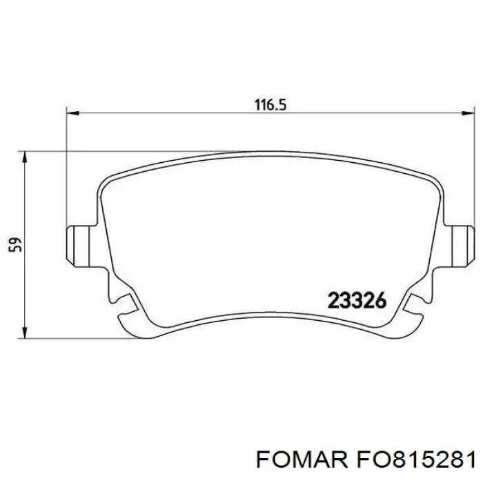 Задние тормозные колодки FO815281 Fomar Roulunds