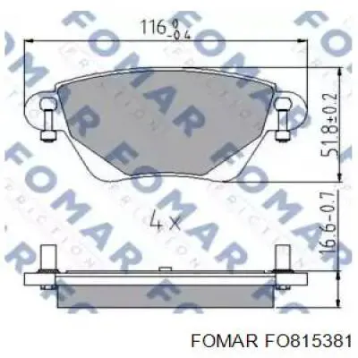 Z1525 Vasco Filters Колодки тормозные дисковые комплект