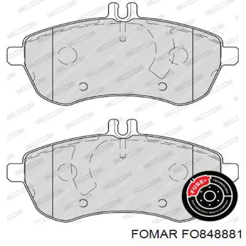 Передние тормозные колодки FO848881 Fomar Roulunds