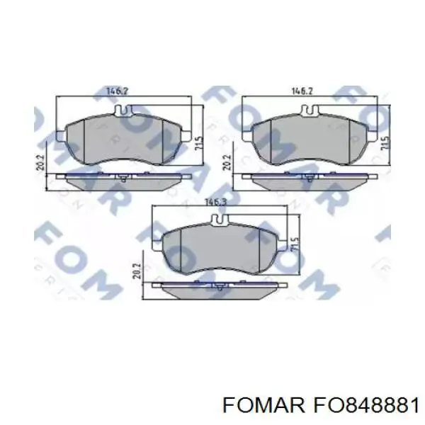 FO848881 Fomar Roulunds Колодки передние