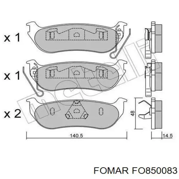 Передние тормозные колодки 68029264AB Chrysler