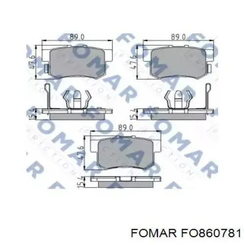Колодки дисковые  Fomar Roulunds FO860781 цена, от 17.94 USD
