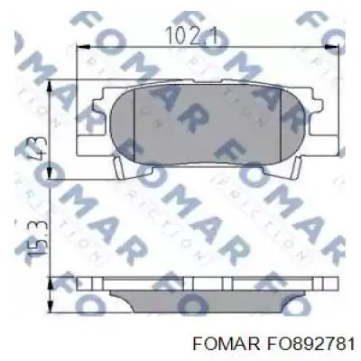 FO892781 Fomar Roulunds Колодки тормозные дисковые комплект