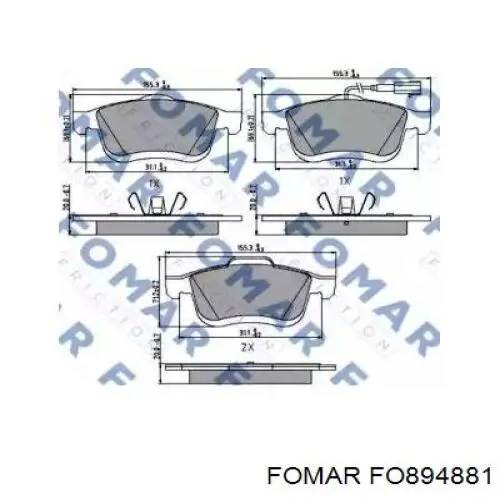 FO894881 Fomar Roulunds Колодки передние