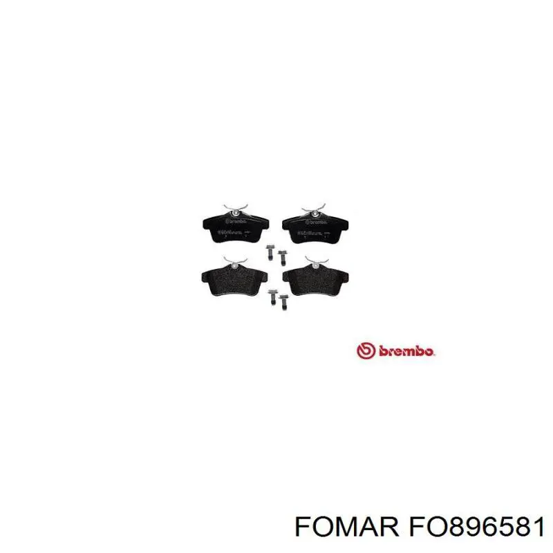 Задние тормозные колодки FO896581 Fomar Roulunds