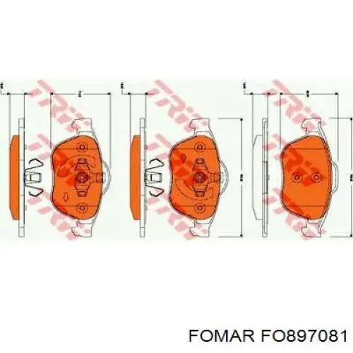 Колодки Fomar Roulunds FO897081 цена, от 22.74 USD