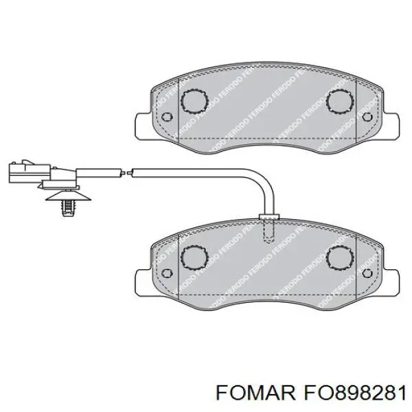 Задние тормозные колодки FO898281 Fomar Roulunds