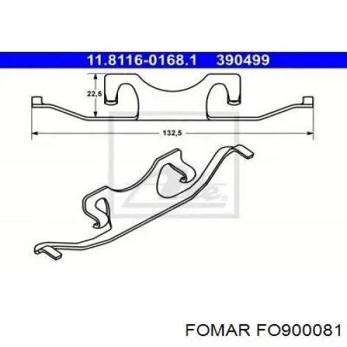 Тормозные колодки Fomar Roulunds FO900081