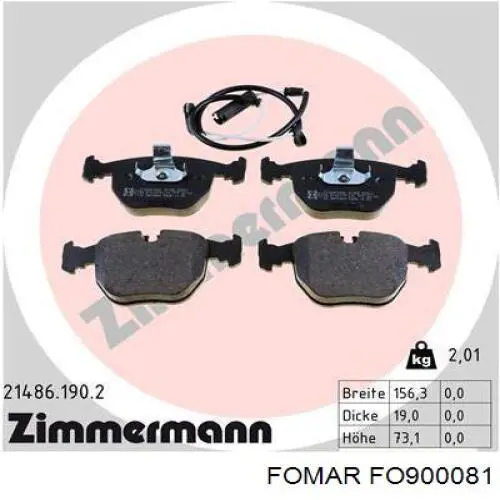 Купить FO900081 Fomar Roulunds Колодки тормозные
