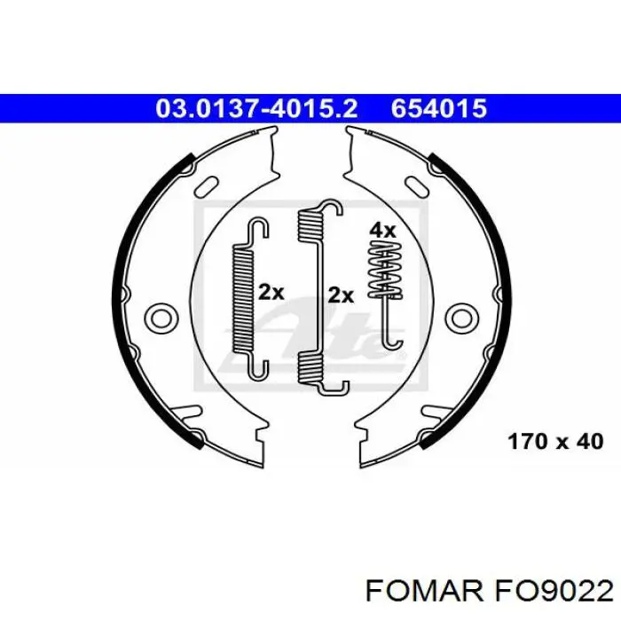 Колодки ручника FO9022 Fomar Roulunds