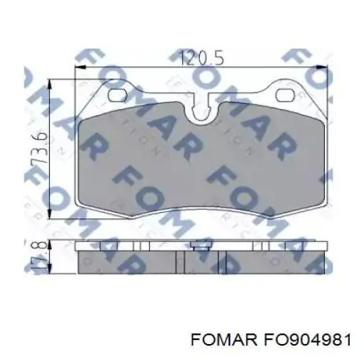 Колодки Fomar Roulunds FO904981 цена, от 27.74 USD
