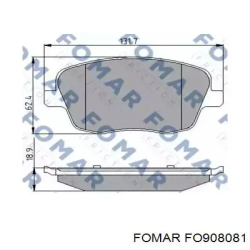 Колодки Fomar Roulunds FO908081 цена, от 23.42 USD