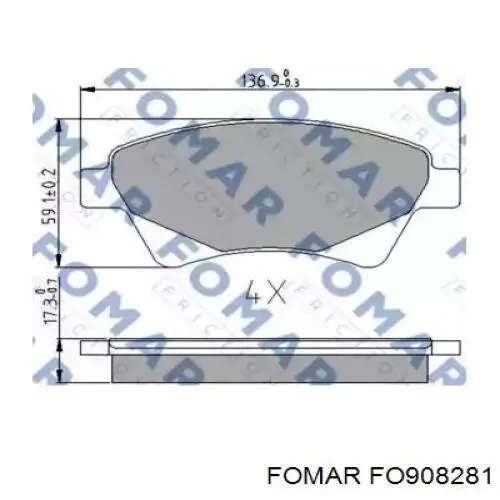 Купить FO908281 Fomar Roulunds Колодки тормозные