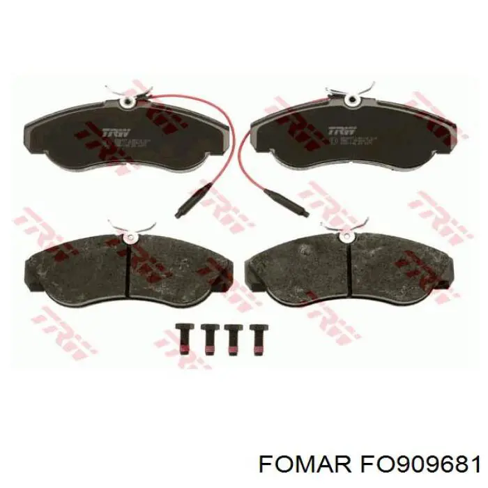 FO909681 Fomar Roulunds колодки тормозные передние дисковые