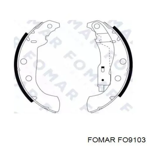 Задние барабанные колодки FO9103 Fomar Roulunds