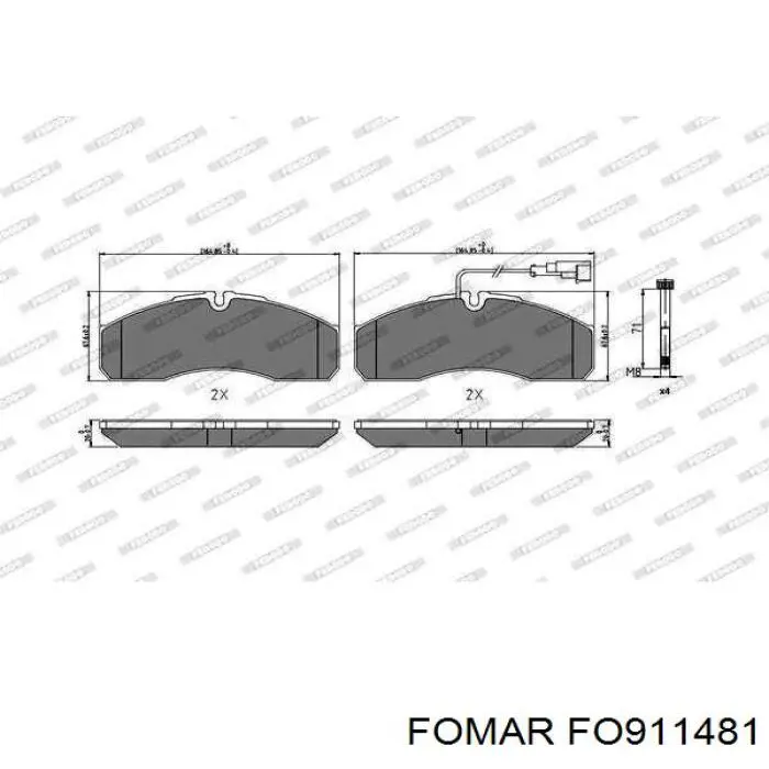 Задние дисковые колодки Fomar Roulunds FO911481