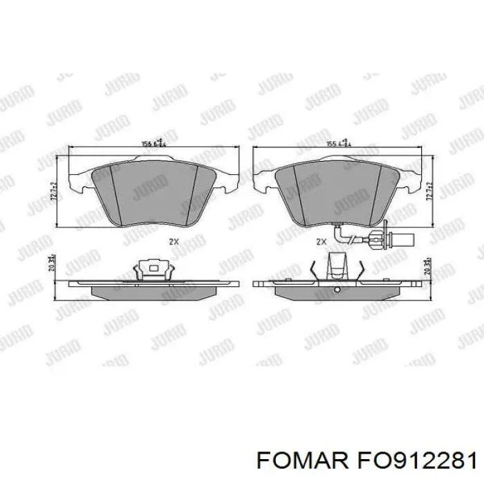 Купить FO912281 Fomar Roulunds Колодки тормозные
