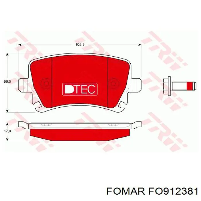 Задние дисковые колодки Fomar Roulunds FO912381