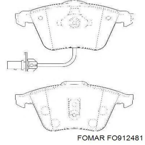 FO912481 Fomar Roulunds Колодки передние