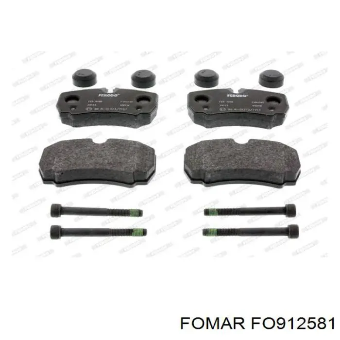 Задние тормозные колодки FO912581 Fomar Roulunds