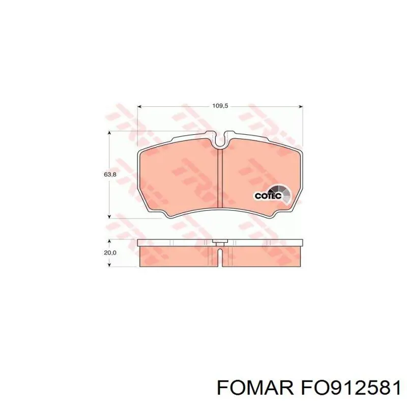 Колодки дисковые  Fomar Roulunds FO912581 цена, от 25.11 USD