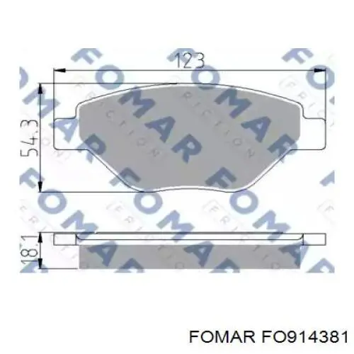 Колодки Fomar Roulunds FO914381 цена, от 20.65 USD