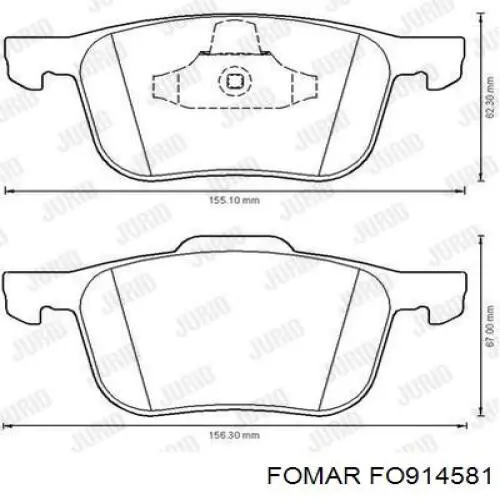 Купить FO914581 Fomar Roulunds Колодки тормозные