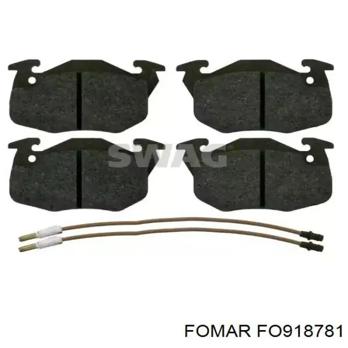 FO918781 Fomar Roulunds колодки тормозные передние дисковые