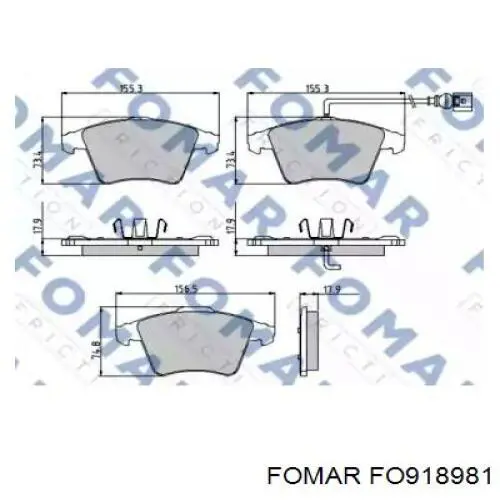 Передние тормозные колодки GK1258 CTR