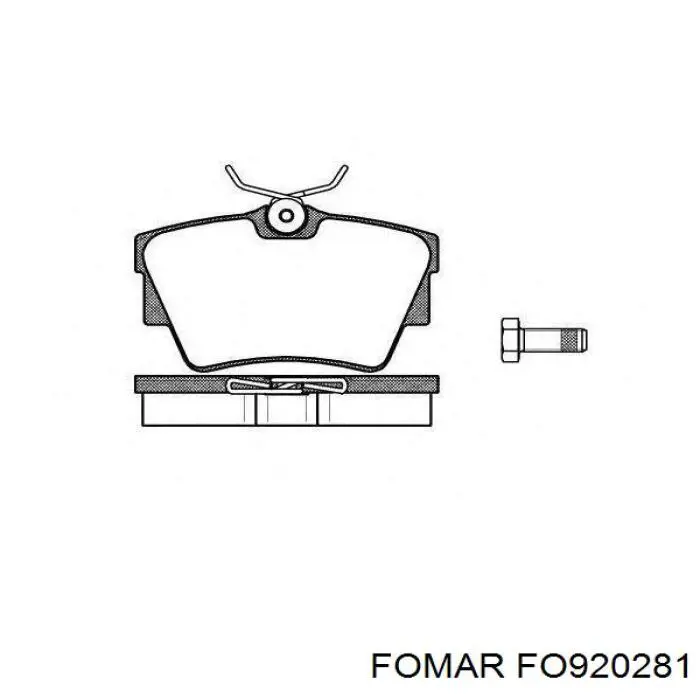 Купить FO920281 Fomar Roulunds Колодки тормозные задние, дисковые
