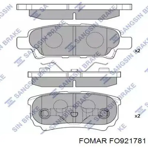 FO921781 Fomar Roulunds Колодки тормозные дисковые комплект