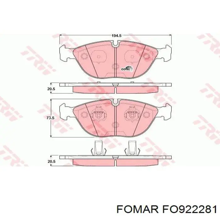 Передние тормозные колодки 16682 Power Stop